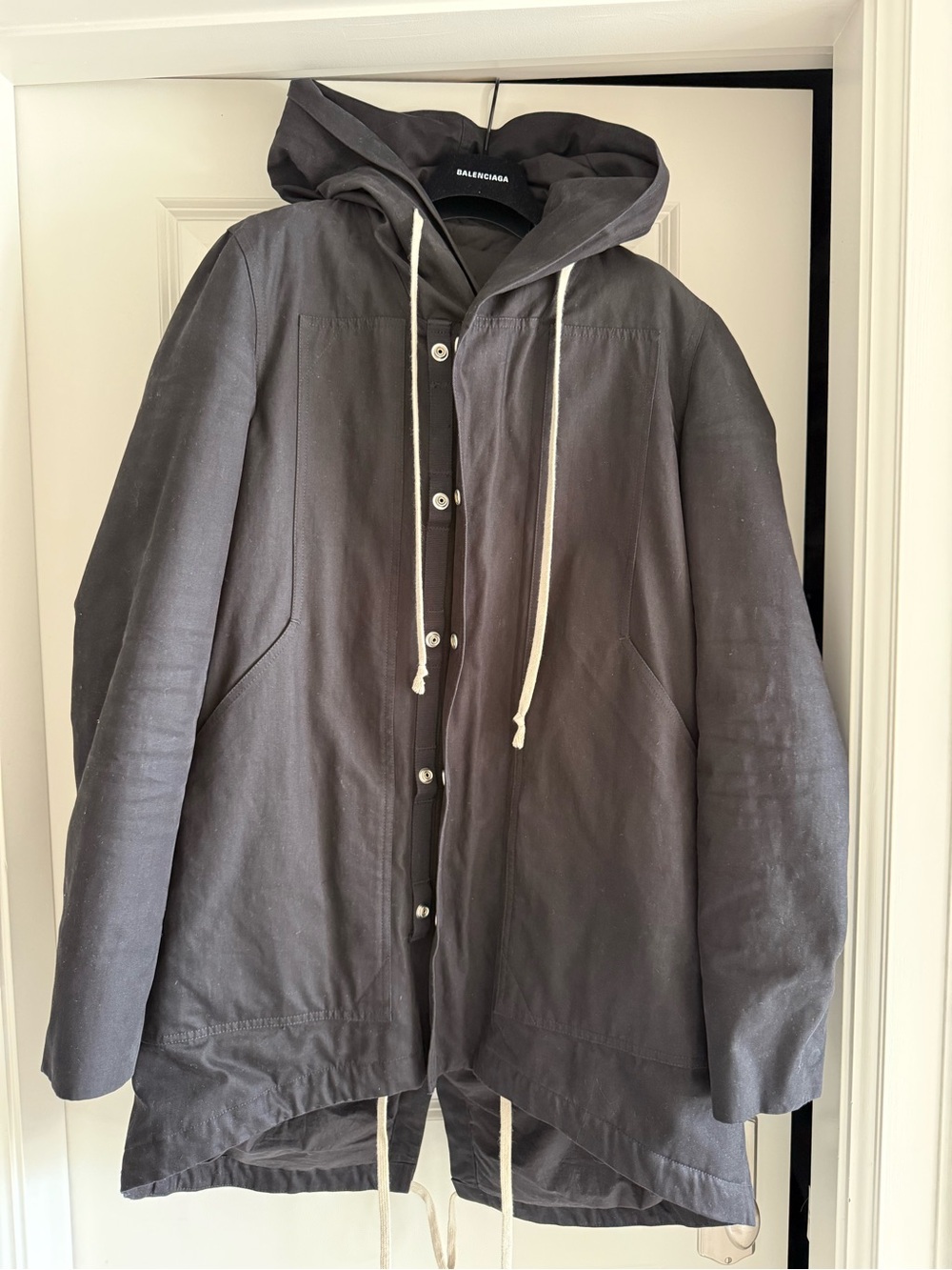 Rick Owen's - DRKSHDW Hooded Parka Jacket in black